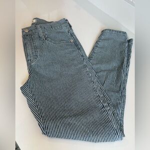 Madewell 9” mid rise skinny Striped Blue Women's Jeans- size 26